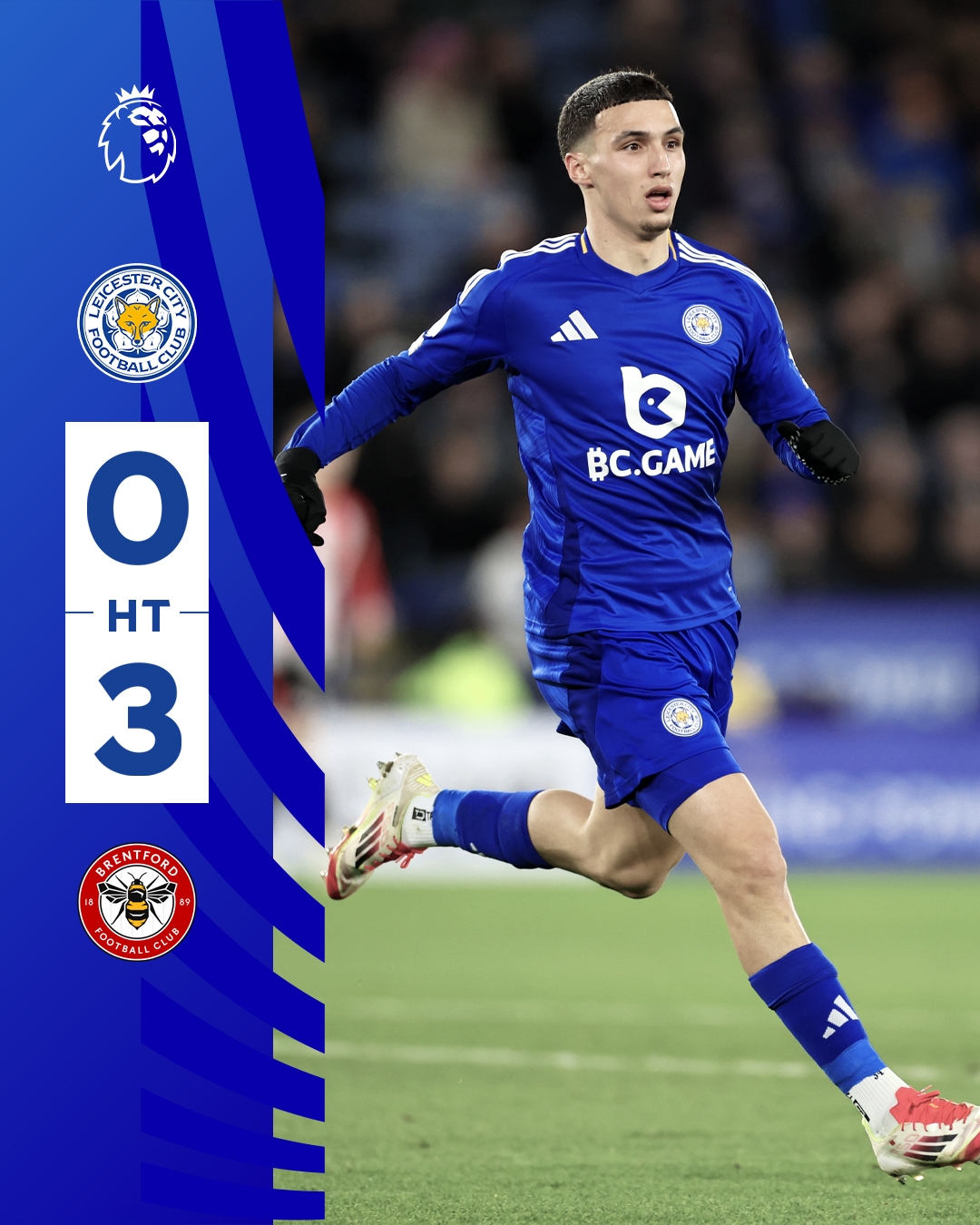  半場0-3！萊斯特若不進球輸球，將主場6連敗0進球創(chuàng)歷史最糟戰(zhàn)績