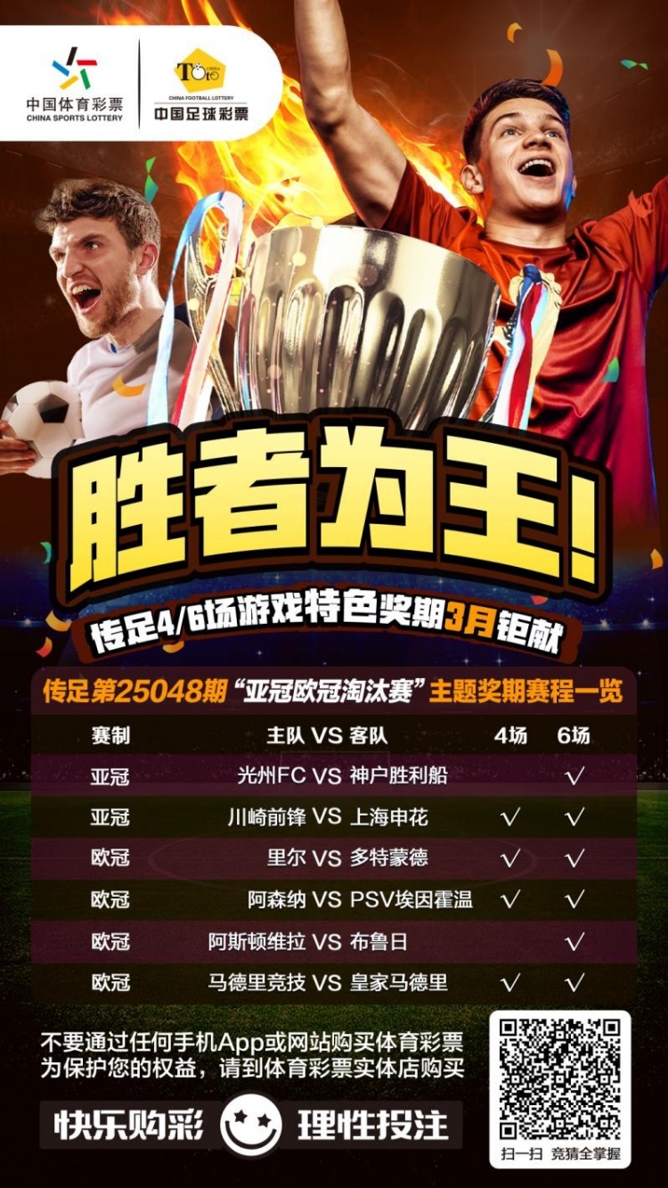  勝者為王！傳足特色獎(jiǎng)期第25048期聚焦亞冠歐冠淘汰賽