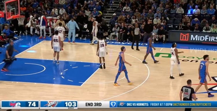  多名主力輪休！雷霆三節(jié)破百 103-74領先76人29分